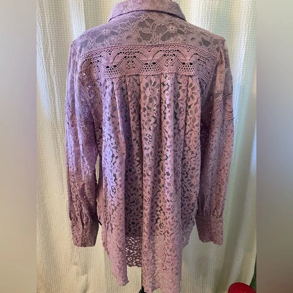 Free People Outwest Top in Lilac - Picture 9 of 10